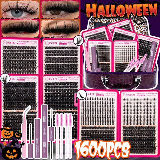 Volume Lash Clusters with Bond and Seal Tweezers Halloween Gift Party