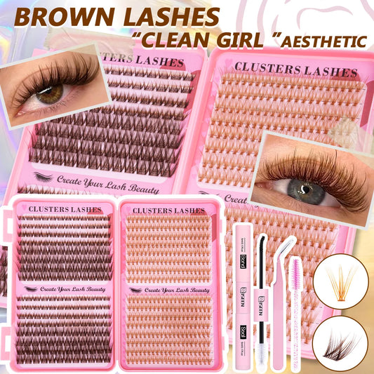 Brown Volume Lash Clusters